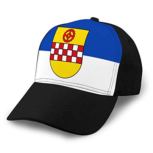 Holefg3b Gorros de Malla Ajustables Unisex Snapback Hat Bandera de Kamen en renania del Norte Westfalia Alemania Gorras de Camionero