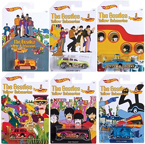 Hot Wheels - The Beatles Yellow Submarine - Limited Edition Set of 6 Diecast by California