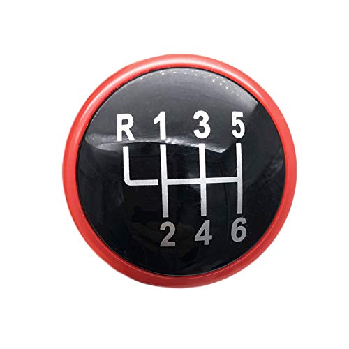 JINBINB 5/6 Velocidad/Ajuste para VW Volkswagen Golf Jetta MK3 GTI MK4 Bora Lupo Polo Seat Ibiza Caddy Gear Shift Knob Cap Emblem Badge Funda Funda (Color Name : Red 6 Speed)