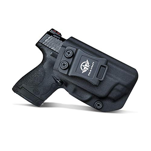 Kydex IWB Holster For Smith & Wesson M&P Shield M2.0 9mm 40 S&W / Crimson Trace Laser / Integrated CT Laser - Funda Pistola Case Inside Waistband Concealed Carry Guns (Black - Laser, Right Hand Draw)