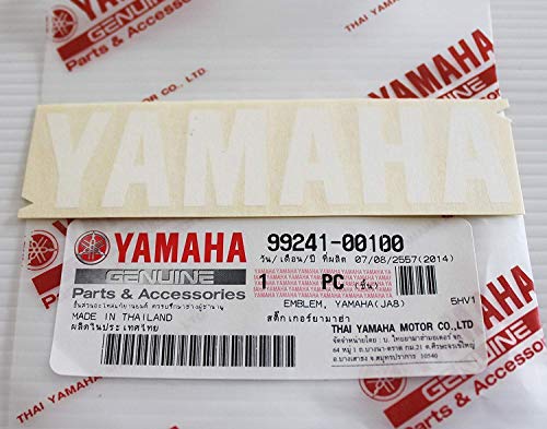 Pegatina, logo original de Yamaha, 100 mm x 23 mm, blanco autoadhesivo moto / Jet Ski / ATV / motonieve