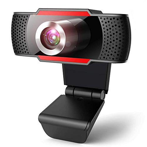 Tanouve Webcam 1080P Full HD Webcam Webcam 1080P HD con Micrófono - USB De Sobremesa, Portátil, Cámara Web, Micrófono con Reducción De Ruido, Vista Gran Angular para Transmisión, Conferencia De Zoom