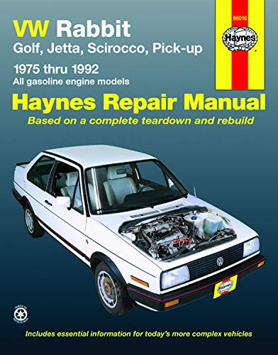 VW Rabbit, Jetta, Scirocco, Pick Up & Convertible (75 - 92) (Haynes Automotive Repair Manuals)