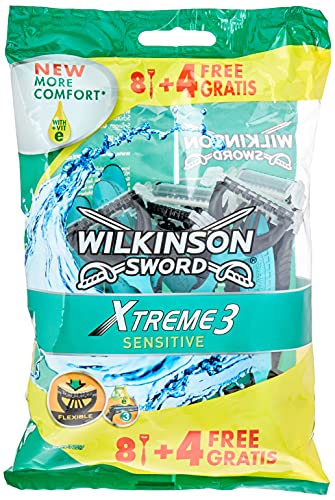 Wilkinson Sword Xtreme 3 Sensitive - Pack de 8 + 4 oferta