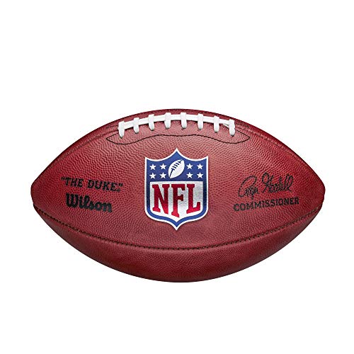 Wilson NFL The Duke Balón de fútbol americano, tamaño oficial NFL, Cuero Horween, Marrón