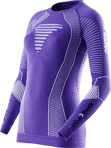 X-Bionic – Camiseta de Running Effektor Power OW LG SL, Mujer, Running Lady EFFEKTOR Power OW Shirt LG_SL, Purple/White
