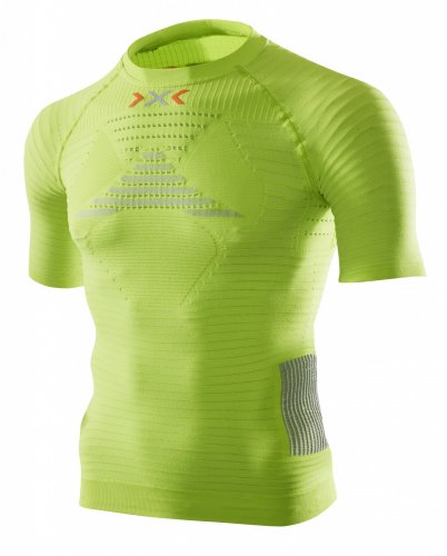 X-Bionic Camiseta M/C Running Effektor Hombre, Verde Lima/Gris Perla, S