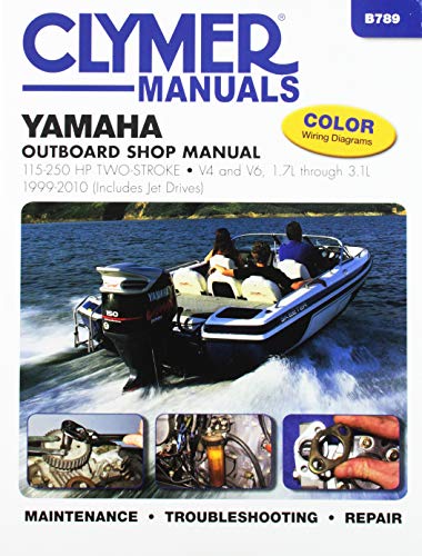 Yamaha 115-250 HP 2-Stroke Outboards, V4 and V6, 1.7L through 3.1L (including Jet Drives) 1999-2010 (Clymer Manuals)